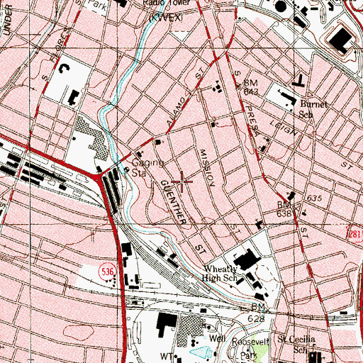 Topographic Map of Otto Meerscheidt House, TX