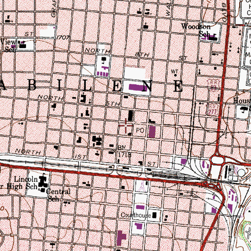 Topographic Map of Paramount Theater, TX