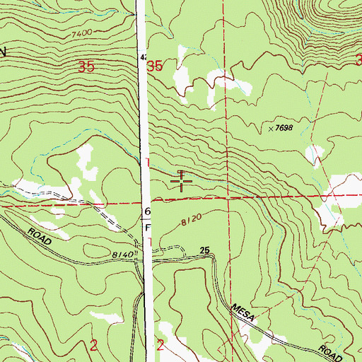 Topographic Map of Glencoe Ditch, CO