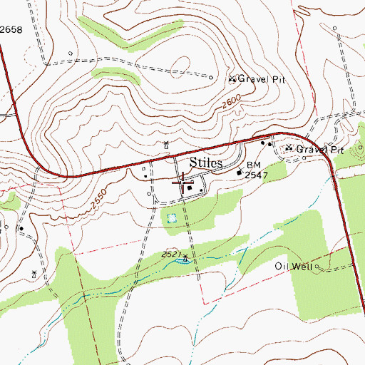 Topographic Map of Old Reagan County Courthouse, TX