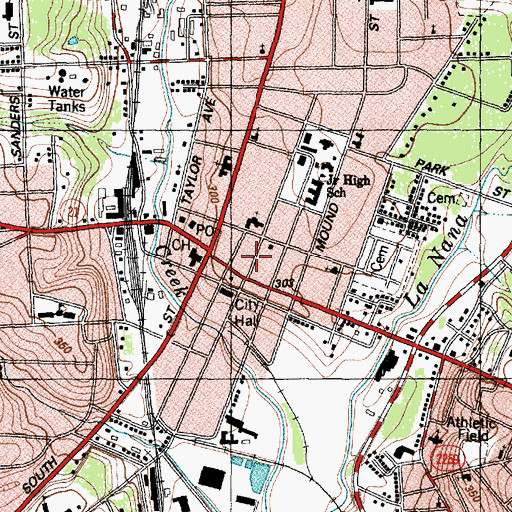 Topographic Map of Old Cotton Exchange Building, TX