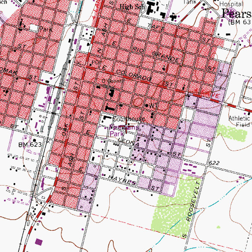 Topographic Map of Old Frio County Jail, TX