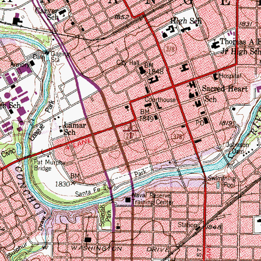 Topographic Map of Murrah House, TX