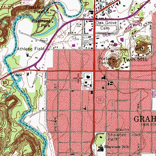 Topographic Map of National Theater, TX