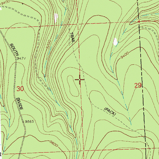 Topographic Map of Dry Creek Trail, CO
