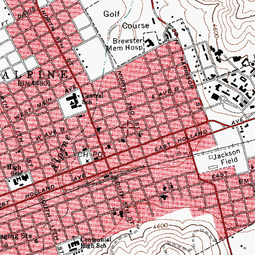 Topographic Map of Nolte-Rooney House, TX