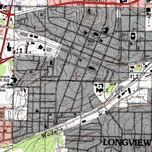 Topographic Map of Northcutt House, TX
