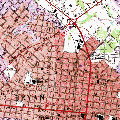 Topographic Map of Noto House, TX