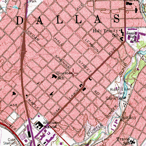 Topographic Map of Number 4 Hook and Ladder Company, TX