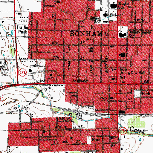 Topographic Map of Nunn House, TX
