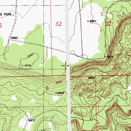 Topographic Map of Island Mesa, CO