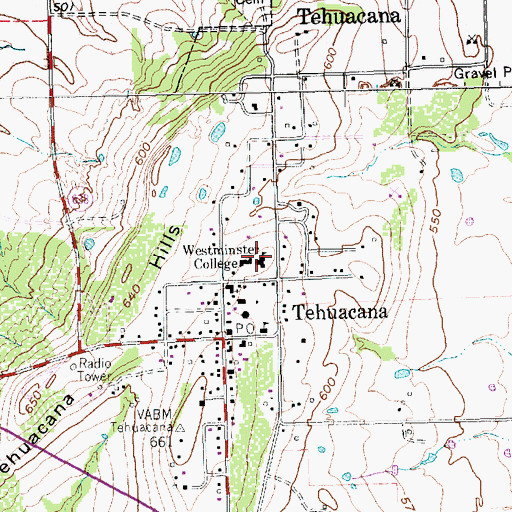 Topographic Map of Old Trinity University - Texas Hall, TX