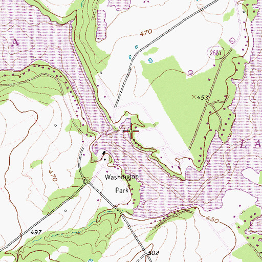 Topographic Map of Booker T Washington Emancipation Proclamation Park, TX