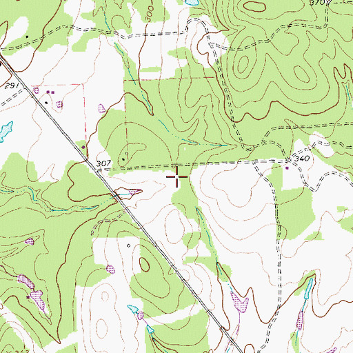 Topographic Map of Fanthorp Inn State Historical Park, TX