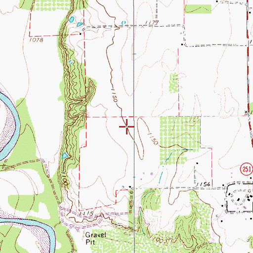 Topographic Map of Fort Belknap State Park, TX