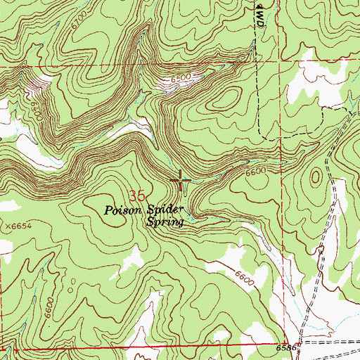 Topographic Map of The Burn, CO