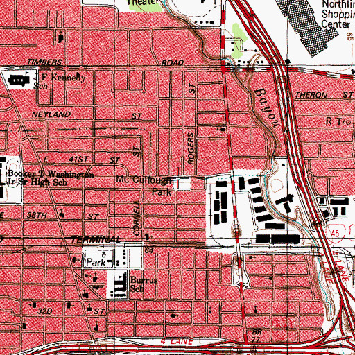 Topographic Map of Independence Park, TX