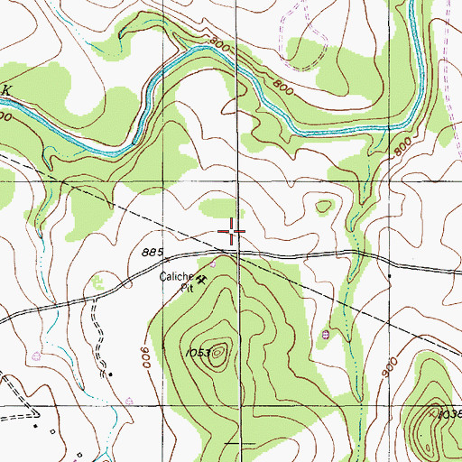 Topographic Map of Upper Settlement Rural Historic District, TX