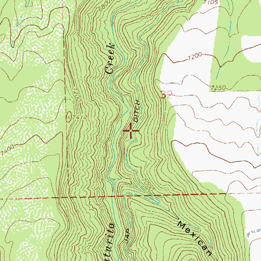 Topographic Map of Japanese Ditch, CO