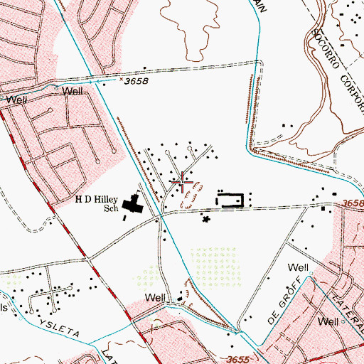 Topographic Map of Rio Vista Farm Historic District, TX