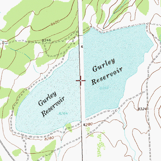Topographic Map of Gurley Reservoir, CO