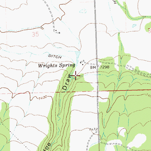 Topographic Map of South Lateral Ditch, CO