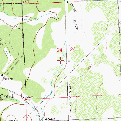 Topographic Map of Cone Ditch, CO