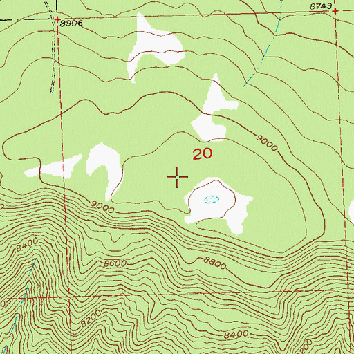 Topographic Map of Iron Springs Mesa, CO