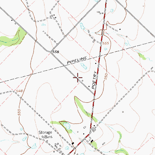 Topographic Map of Walter C Porter Farm, TX