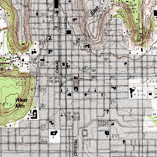 Topographic Map of Weatherford-Mineral Wells and Northwestern Railroad Depot, TX