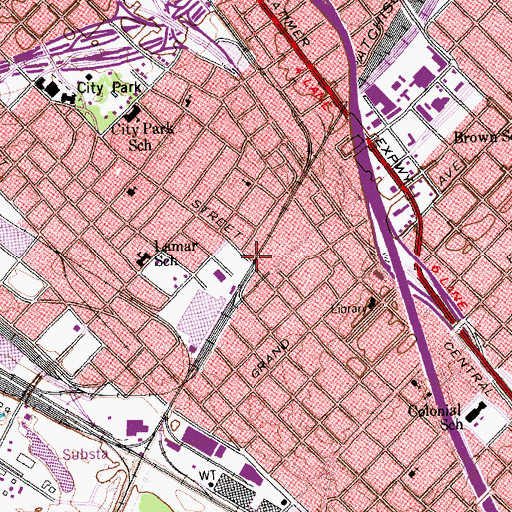 Topographic Map of Stanard-Tilton Flour Mill, TX