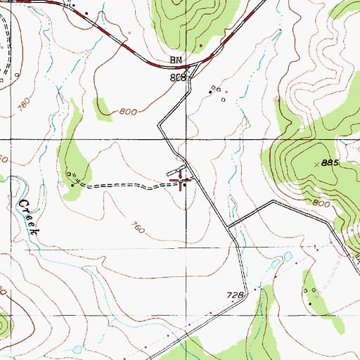 Topographic Map of Peder Dahl Farm, TX