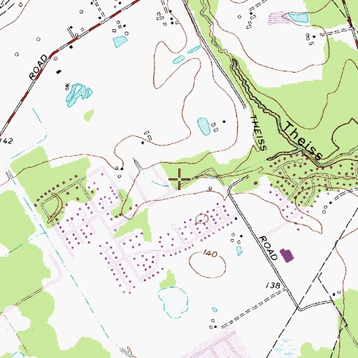 Topographic Map of Peter and Sophie Wunderlich Farm, TX