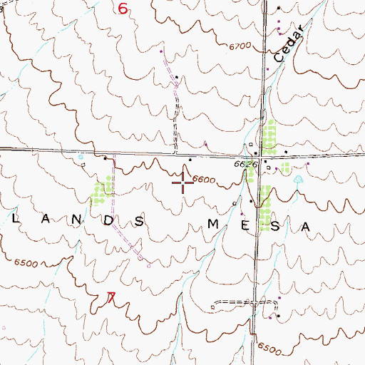 Topographic Map of Redlands Mesa, CO