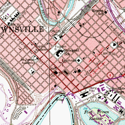 Topographic Map of Miguel Fernandez Hide Yard, TX