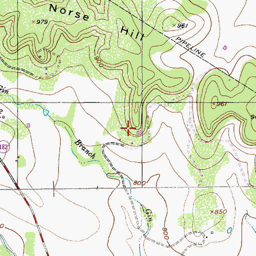 Topographic Map of Joseph and Anna Olson Farm, TX