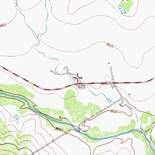 Topographic Map of Keddel and Liv Grimland Farm, TX