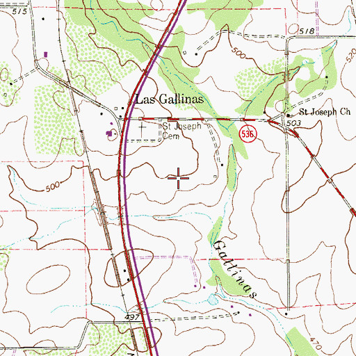 Topographic Map of Korus Farmstead, TX