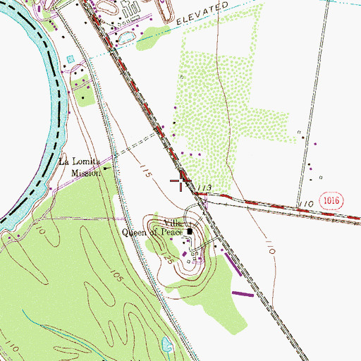 Topographic Map of La Lomita Farm, TX