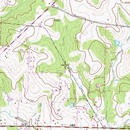 Topographic Map of Locust Grove plantation, TX
