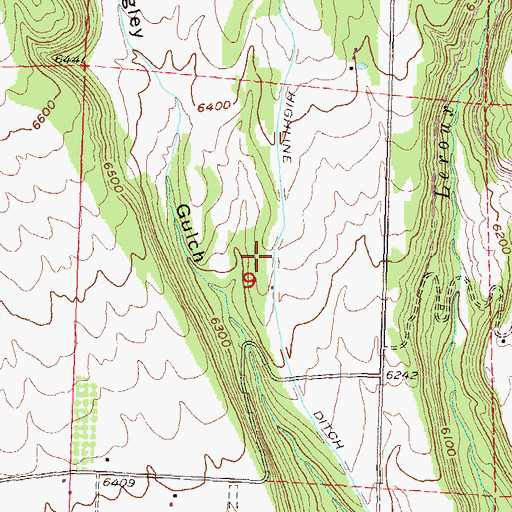 Topographic Map of Highline Ditch, CO