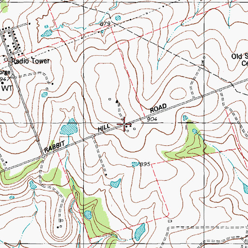 Topographic Map of J J Johnson Farm, TX