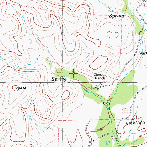 Topographic Map of Fortin de la Cienega, TX