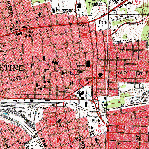Topographic Map of Gatewood-Shelton Gin, TX