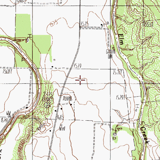 Topographic Map of Fort Phantom Hill, TX