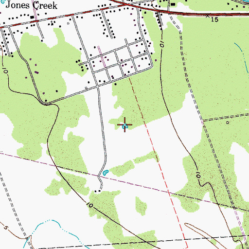Topographic Map of Durazno Plantation, TX
