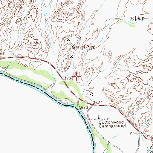 Topographic Map of Castolon Historic District, TX