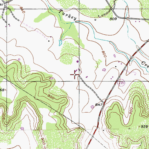 Topographic Map of Christen and Johanne Knudson Farm, TX