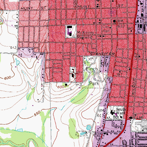 Topographic Map of Old McKinney Hospital, TX