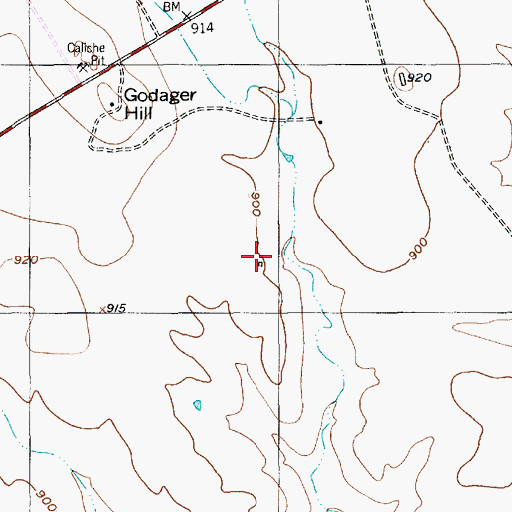 Topographic Map of Adolf and Christine Godager Homesite, TX